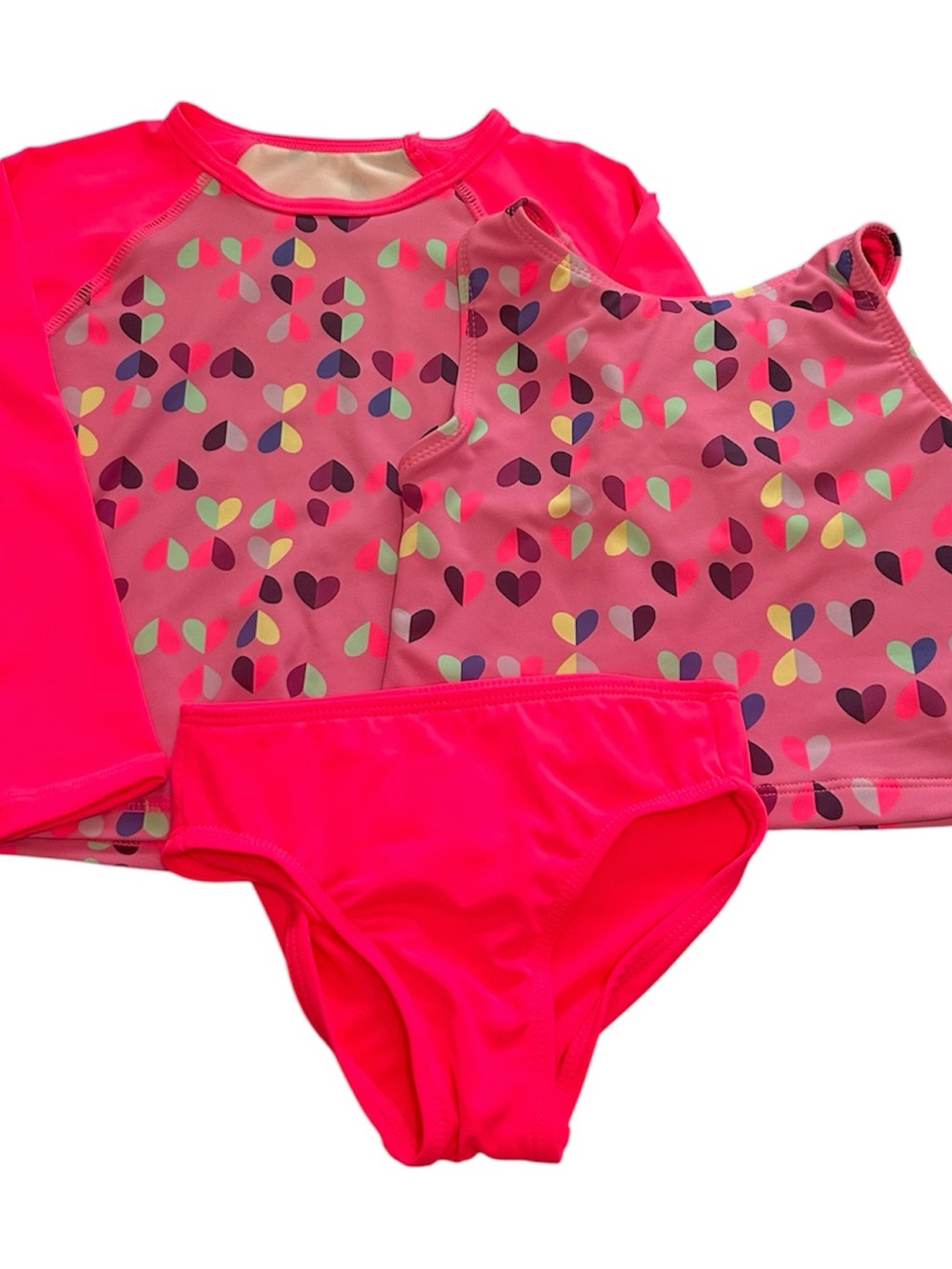 Lands end 3 piece toddler girl swimsuit size 3t